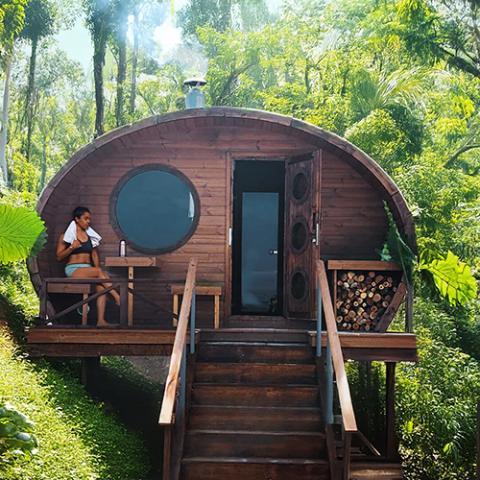 SaunaLife Model G11 Outdoor Home Sauna Kit